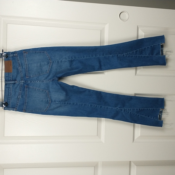Madewell Cali Demi Boot cropped flare stretch destructed hem jeans size 24 - Picture 4 of 13